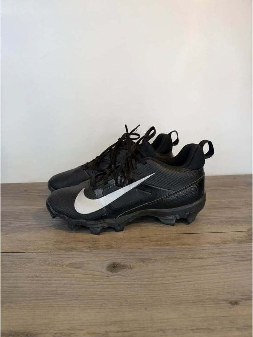 Nike Alpha Menace 4 Shark Football Cleats Size 8.5 Black Silver FN0028-002